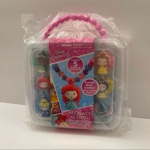 Disney Princess Ariel Tiana Belle Cinderella Snow White activity necklace NEW